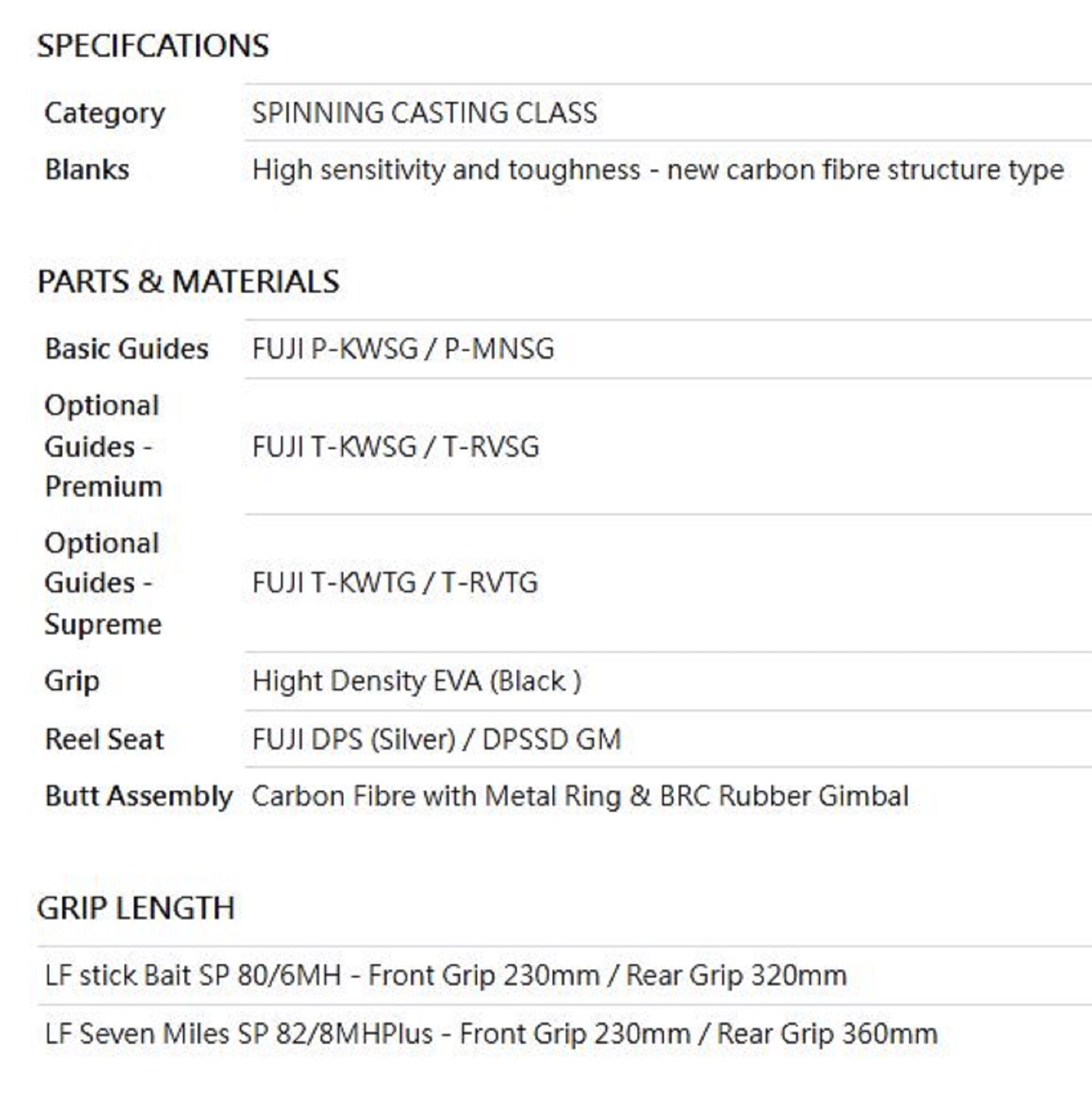 Sea VentureX SVX Rod Spinning Lagoon Fighter SP 80/6 MH P.E 4-6 Or 8069